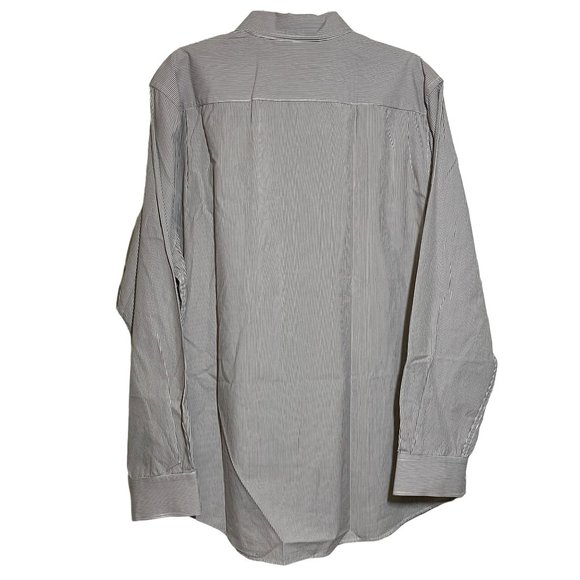 Old Navy Shirt Size XXL Mens Classic Button Up Long Sleeve Brown Pin Stripe 2XL - Picture 5 of 6